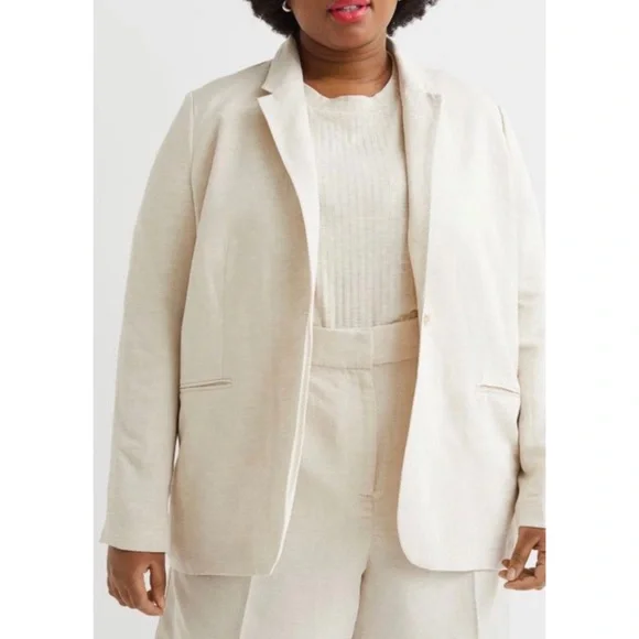 H&M Jackets Coats H M Linen Jacket Poshmark